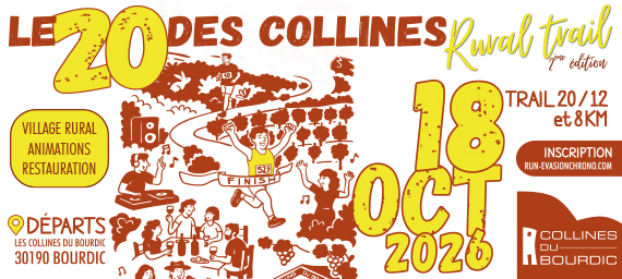 Le 20 des Collines, inscrivez-vous ! | Collines du Bourdic